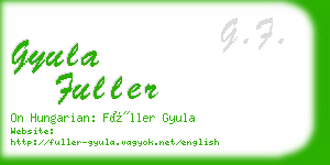 gyula fuller business card